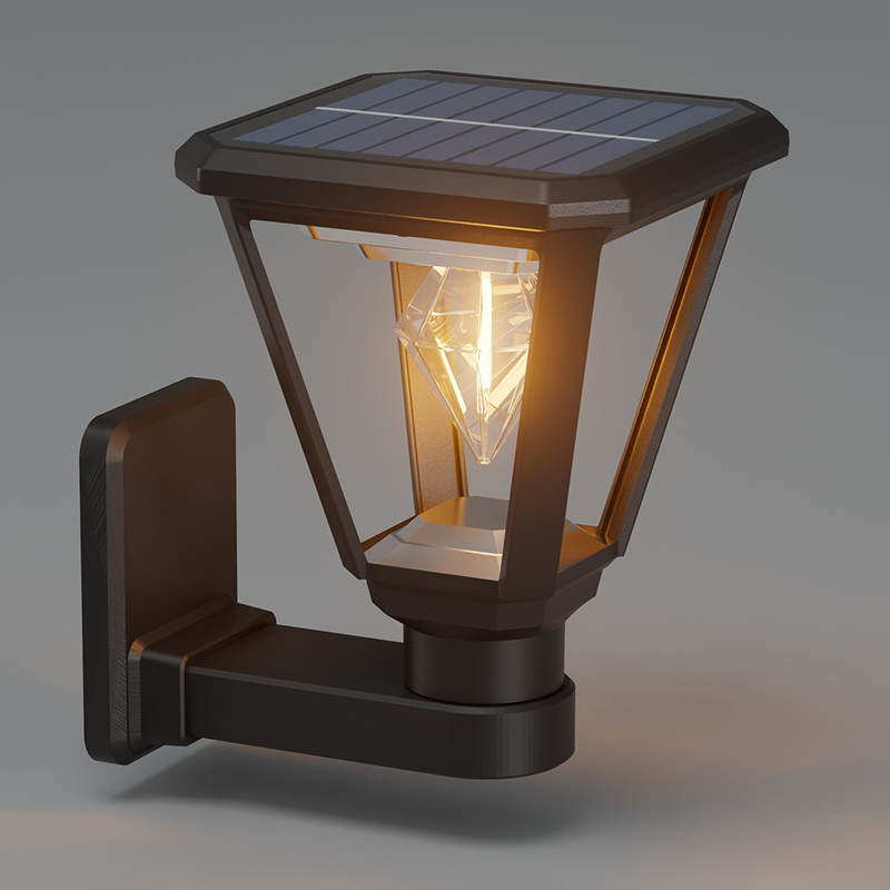 PY-LED GR B02 Lampada da parete solare quadrata