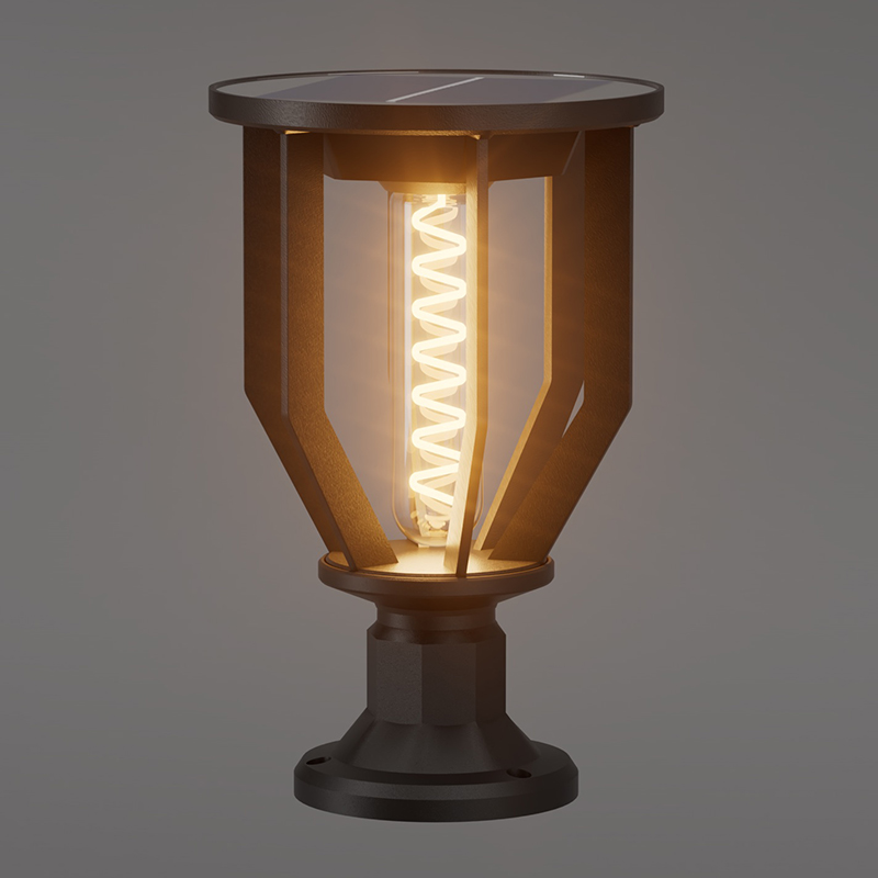 PY-LED GR D04 Lampada solare da giardino rotonda